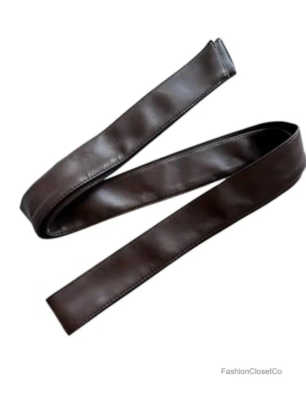 Women PU Leather Sash Belt for Dress Coat Wrap Tie Waist 69 inches